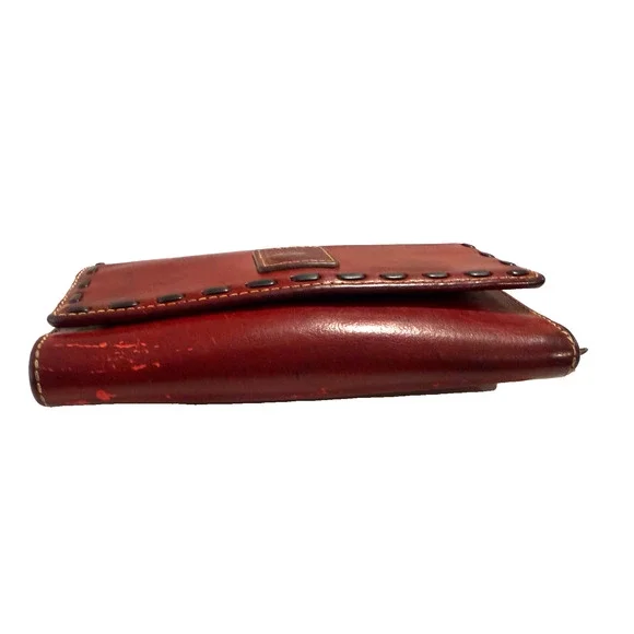 Dooney & Bourke Florentine Continental Clutch Wallet 9Y507 Red PREOWNED - Picture 3 of 10